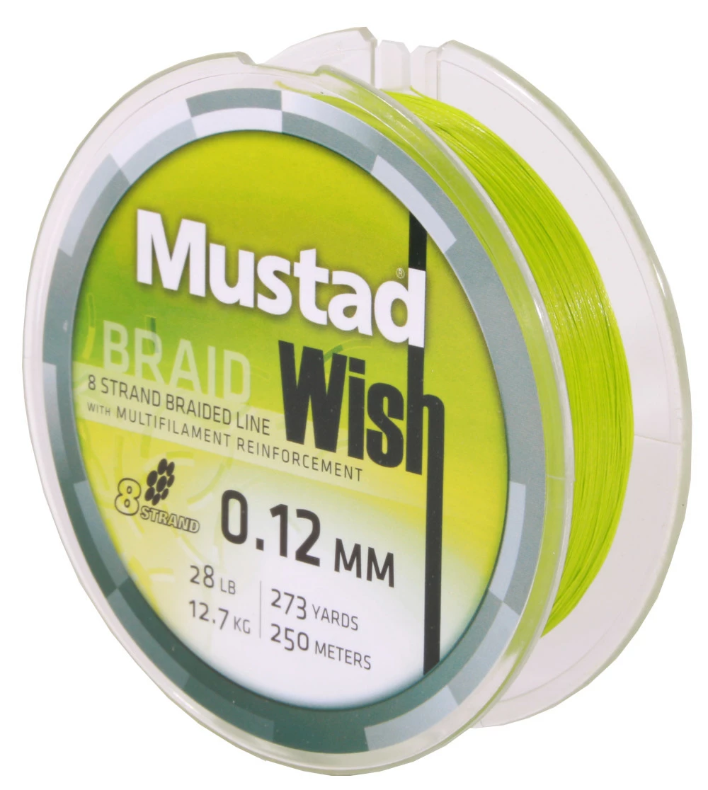 Mustad Wish Braid 8 Strand Chartreuse 1 Mustad Wish Braid 8 Strand Chartreuse