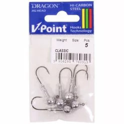 Dragon V-Point Classic Jighead, 5 Pieces!