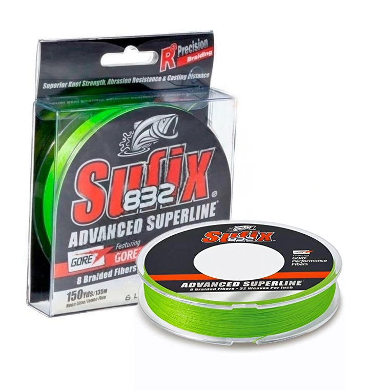 Sufix 832 Advanced Superline Neon Lime 250m Braided Line 1 Sufix 832 Advanced Superline Neon Lime 250m Braided Line