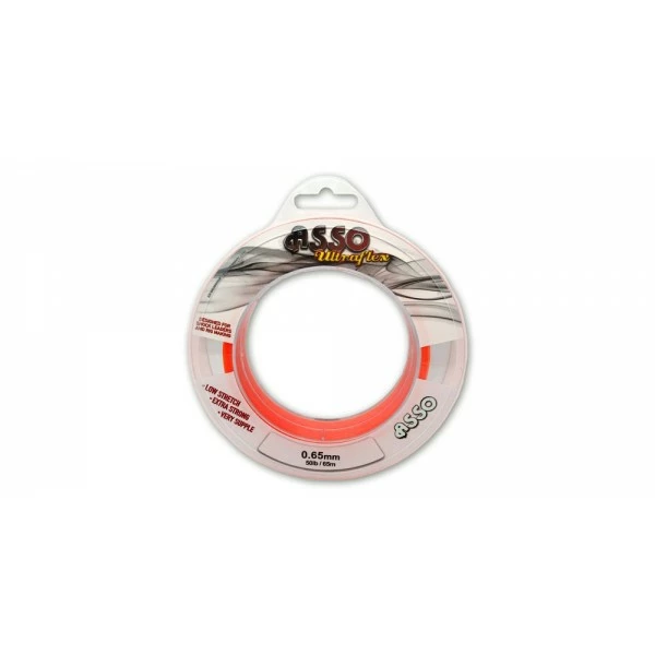 Asso Ultraflex 65m Orange Leader Mono 1 Asso Ultraflex 65m Orange Leader Mono