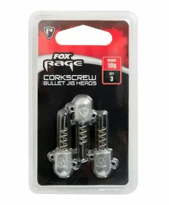Fox Rage Corkscrew Bullet Jig Heads, 3 Pcs