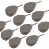 NGT Coated Camo Lead Inline Flat Pear (10 Pieces)